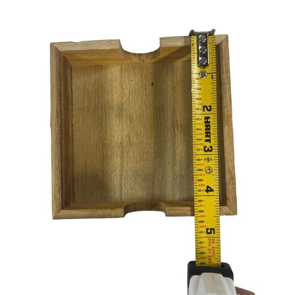 Disney World Land Minnie Mouse Annual Passholder Wooden Coaster Set With Holder - Picture 13 of 13